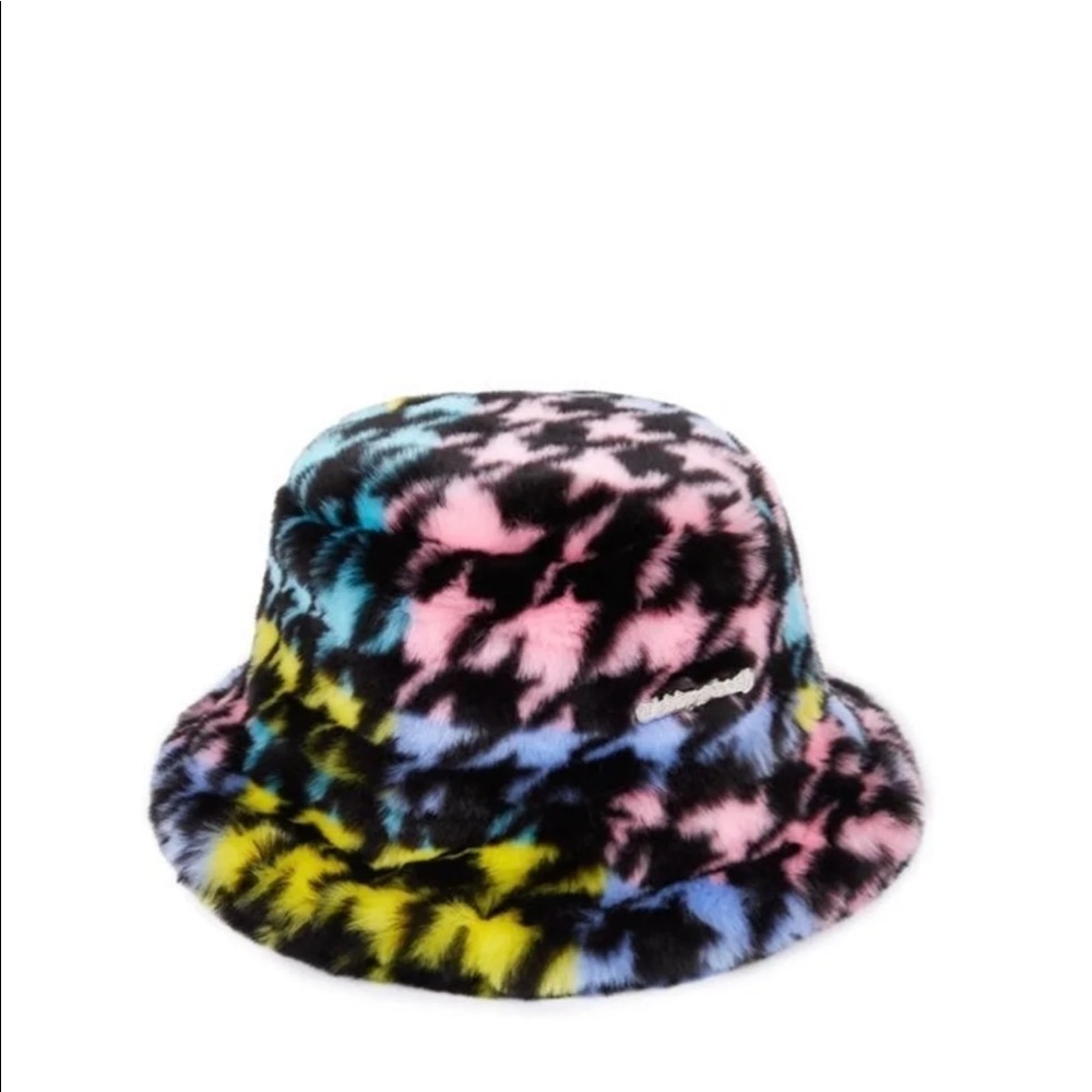Teddy fresh faux fur houndstooth hat